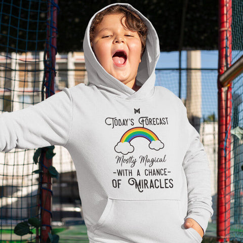 "Today's Forecast - Mostly Magical" Youth Unisex Hoodie