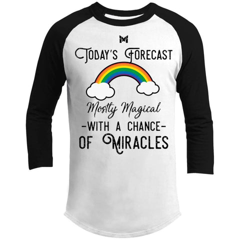 "Today's Forecast - Mostly Magical" Men's Baseball Tee-Apparel-The Miracles Store