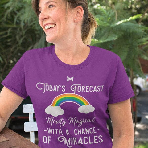 "Today's Forecast - Mostly Magical" Unisex T-Shirt-T-Shirts-The Miracles Store