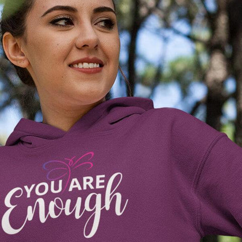 "You Are Enough" Hoodie Sweatshirt-Sweatshirts-The Miracles Store