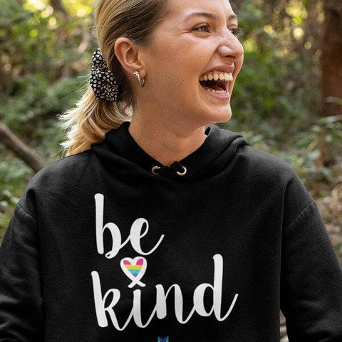 "Be Kind" Hoodie Sweatshirt - Heart-Sweatshirts-The Miracles Store