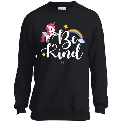 "Be Kind" Kids Crewneck Sweatshirt - Unicorn-Sweatshirts-The Miracles Store