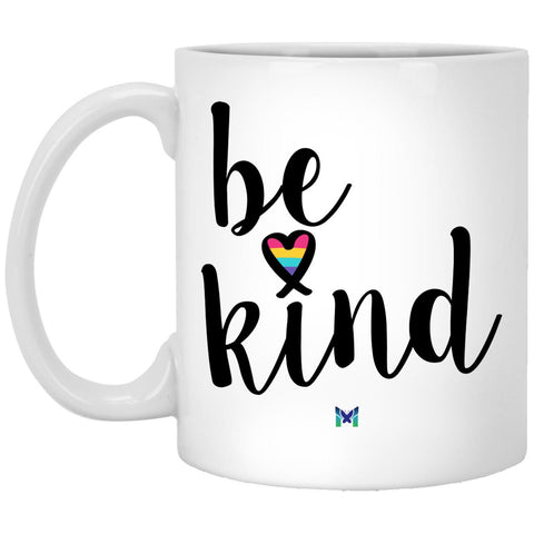 "Be Kind" Mug With Heart - On White-Apparel-The Miracles Store