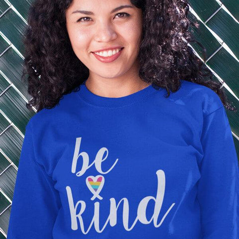 "Be Kind" Unisex Crewneck Sweatshirt - Heart-Sweatshirts-The Miracles Store