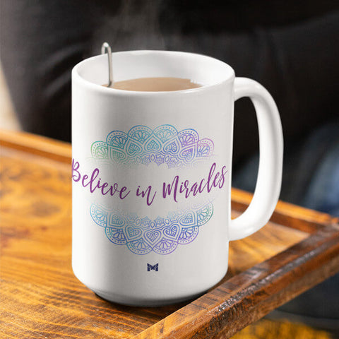 "Believe In Miracles" Mandala Mug