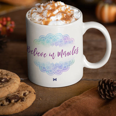 "Believe In Miracles" Mandala Mug