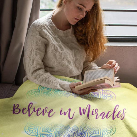 "Believe In Miracles" Plush Fleece Blanket-Apparel-The Miracles Store