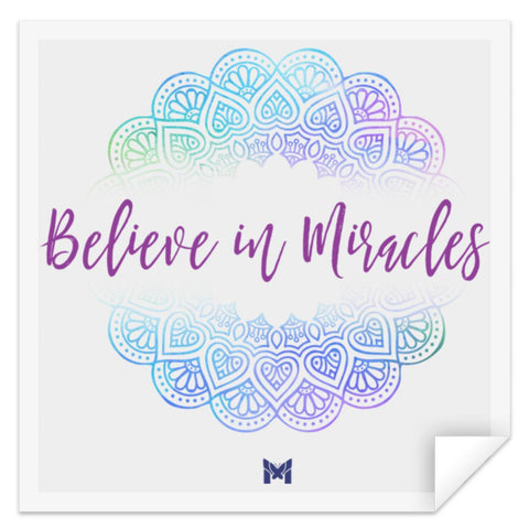 Believe In Miracles - Sticker-Apparel-Small (3" x 3")-The Miracles Store