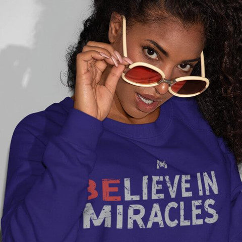 "Believe In MIracles" Unisex Crewneck Sweatshirt-Sweatshirts-The Miracles Store