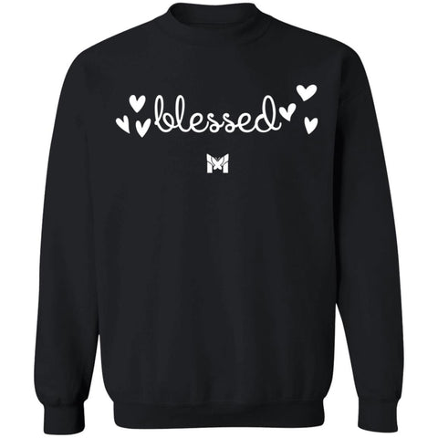 "Blessed" Adult Crewneck Sweatshirt - Elegant-Sweatshirts-Dark Grey-S-The Miracles Store