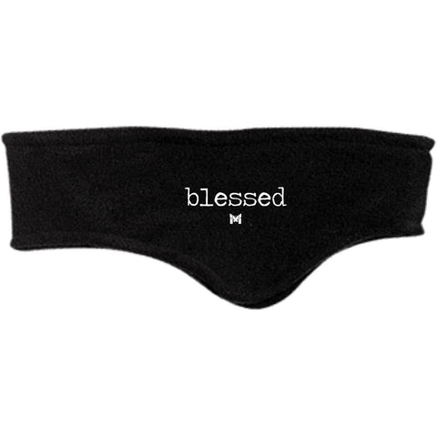 "Blessed" Embroidered Fleece Headband-Hats-Elegant-The Miracles Store