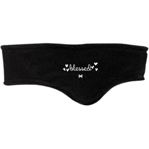 "Blessed" Embroidered Fleece Headband-Hats-Elegant-The Miracles Store