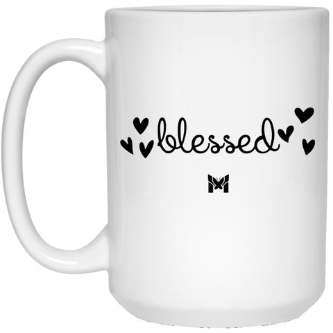 "Blessed" Mug - Elegant Handwriting-Apparel-White-Small (11oz)-The Miracles Store