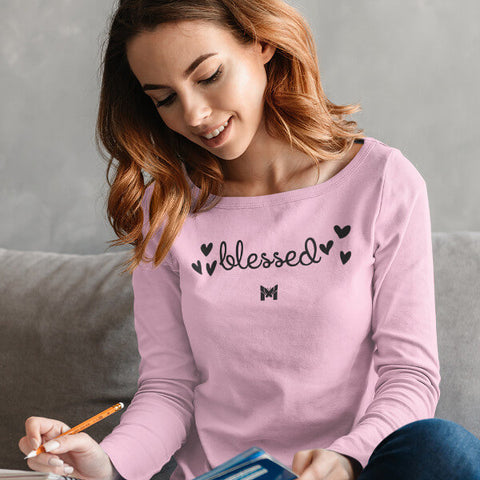 "Blessed" Long Sleeve Unisex Shirt - Elegant