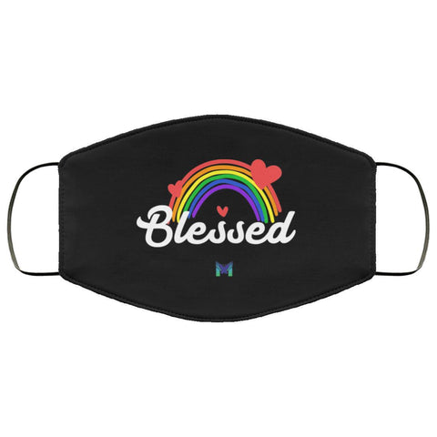 "Blessed" Rainbow Face Mask-Apparel-The Miracles Store