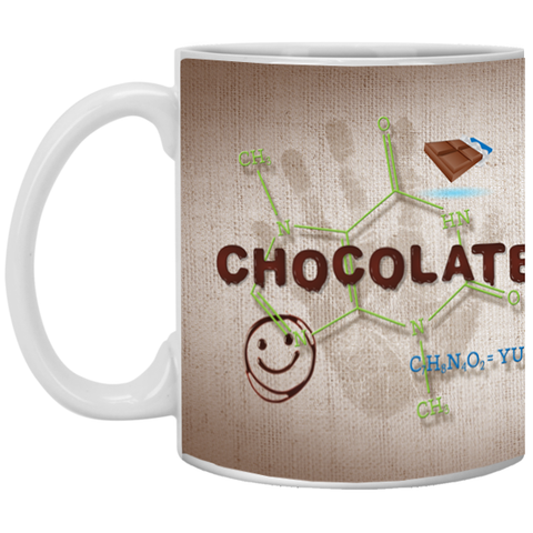 Chocolate Molecule Mugs - Drinkware - 14oz. Travel Mug - White - One Size