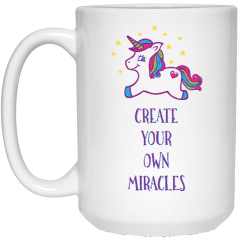 "Create Your Own Miracles" - Mug for Coffee & Tea - Drinkware - Purple Unicorn - 11oz (Small) - 