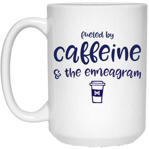 Fueled By Caffeine and the Enneagram - Coffee Cup / Mug-Apparel-White-Small (11oz)-The Miracles Store