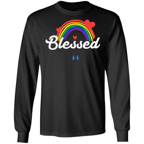 "Blessed" Long Sleeve Unisex Shirt - Rainbow