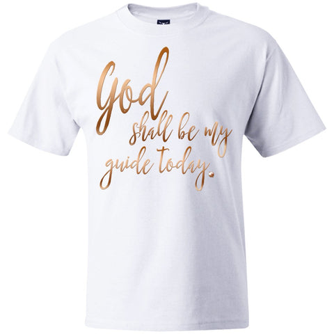 God Shall Be My Guide Today Cotton T-shirt - T-Shirts - White - Small - 