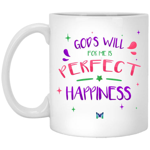 "God's Will For Me Is Perfect Happiness" Mug-Apparel-The Miracles Store