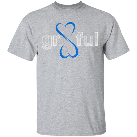 Gr8Ful Heart T-shirt - Men's/Unisex - Short Sleeve - Sport Grey - Small - 