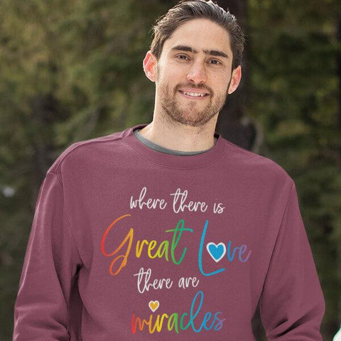 "Great Love" Unisex Crewneck Sweatshirt-Sweatshirts-The Miracles Store