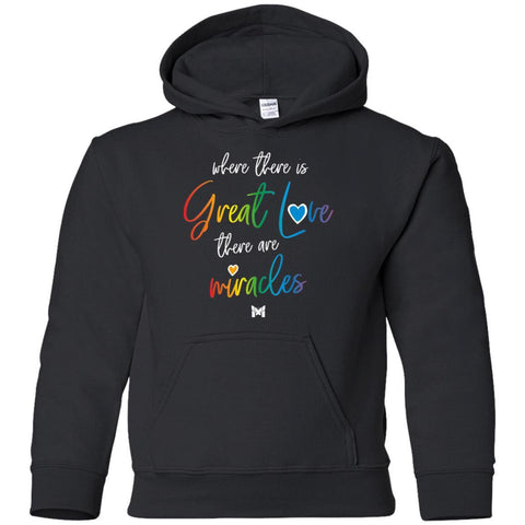 "Great Love" Youth Hoodie Sweatshirt-Apparel-The Miracles Store