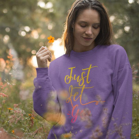 "Just Let Go" Unisex Crewneck Sweatshirts (Sunshine)