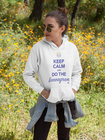 "Keep Calm and Do The Enneagram" - Unisex Sweatshirt Hoodie-Sweatshirts-White-S-The Miracles Store