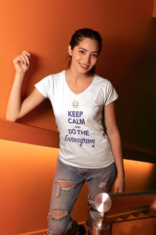 "Keep Calm and Do The Enneagram" - Women's Shirts-Apparel-The Miracles Store