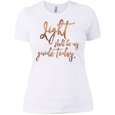 "LIght Shall Be My Guide Today" - Boyfriend Tee 100% Cotton - T-Shirts - Purple - Small - 