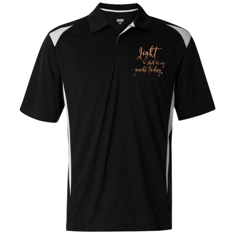 Light Shall Be My Guide Today - Embroidered Men's Sport Shirt - Polo Shirts - Black/White - Small - 