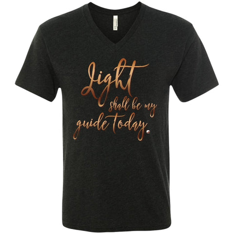 "Light Shall Be My Guide Today" - Men's V-Neck TShirt - T-Shirts - Premium Heather - Small - 
