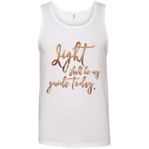 "Light Shall Be My Guide Today" Womens 100% Cotton Tank Top - T-Shirts - White - Small - 
