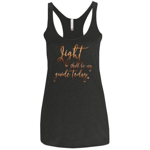 Light Shall Be My Guide Today - Women's Racerback Tank Top Triblend - T-Shirts - Vintage Black - X-Small - 