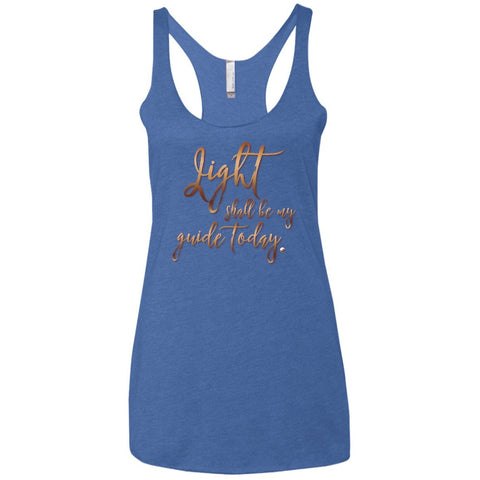 Light Shall Be My Guide Today - Women's Racerback Tank Top Triblend - T-Shirts - Vintage Black - X-Small - 