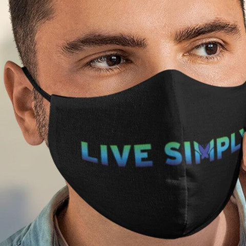 "Live Simply" Face Mask-Apparel-The Miracles Store
