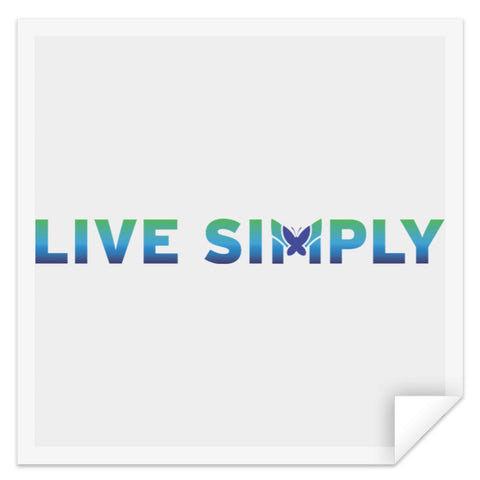 Live Simply - Sticker-Apparel-Small (3" x 3")-The Miracles Store