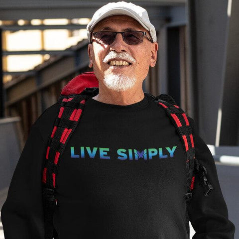 "Live Simply" Unisex Crewneck Sweatshirt-Sweatshirts-The Miracles Store