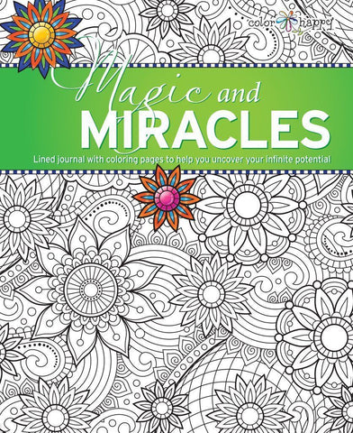 "Magic and Miracles" Coloring Book & Lined Journal - Open Your Mind To More Miracles - Journals - - - 