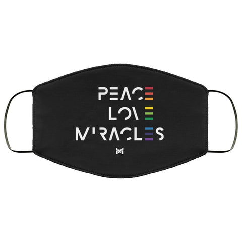 "Peace Love Miracles" Face Mask-Apparel-The Miracles Store