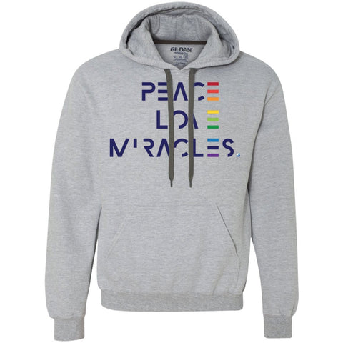 Peace, Love Miracles Sweatshirt Hoodies - Unisex - Apparel - White - Small - 