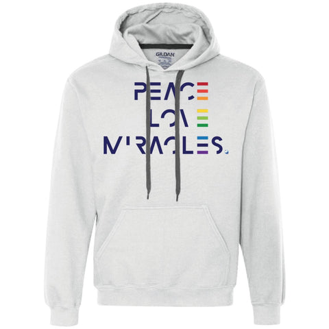 Peace, Love Miracles Sweatshirt Hoodies - Unisex - Apparel - White - Small - 