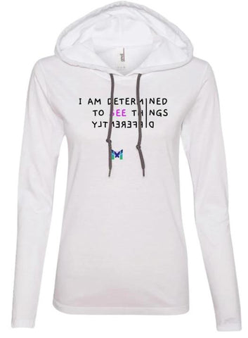 "See Things Differently" - Lightweight Women's Hoodie T-Shirt-Apparel-White-S-The Miracles Store