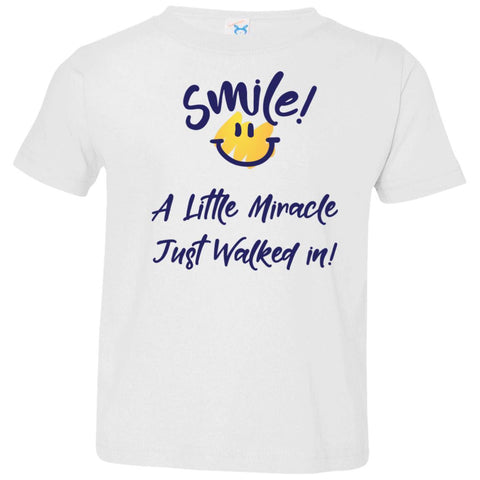 SMILE! A Little Miracle Just Walked In Kids Tops-T-Shirts-Butter-2T-The Miracles Store