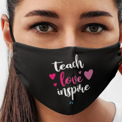 "Teach Love Inspire" Face Mask-Apparel-The Miracles Store