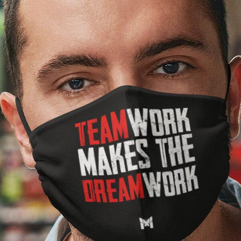"Teamwork Makes The Dream Work" Face Mask For Men-Apparel-The Miracles Store