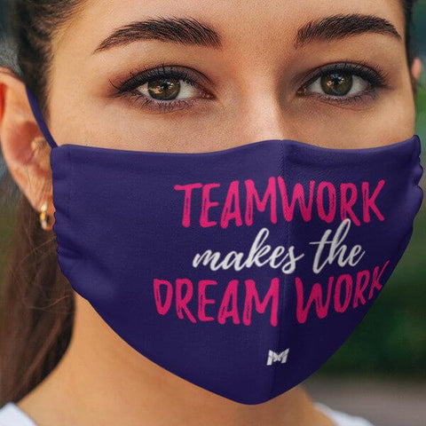 "Teamwork Makes The Dream Work" Face Mask For Women-Apparel-The Miracles Store