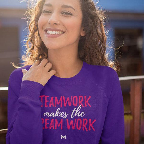 "Teamwork Makes the Dream Work" Unisex Crewneck Sweatshirt-Sweatshirts-The Miracles Store